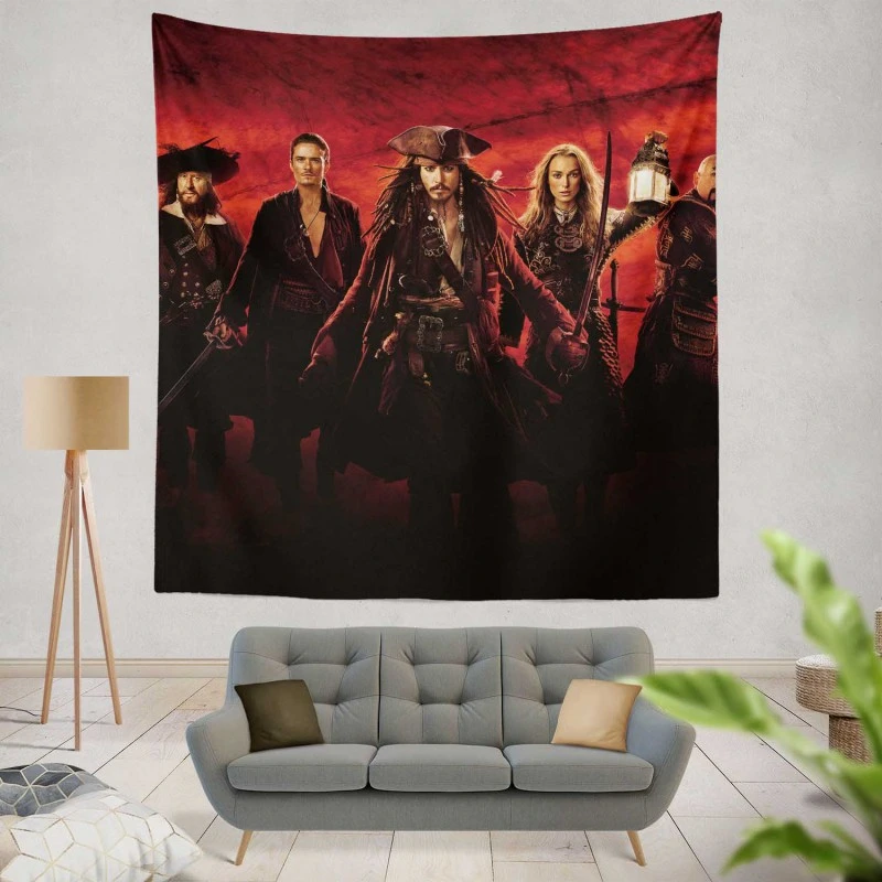 Pirates Of The Caribbean At Worlds End Movie Wall Hanging Tapestry