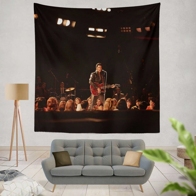 Elvis Movie Austin Butler Stage Scene Wall Hanging Tapestry