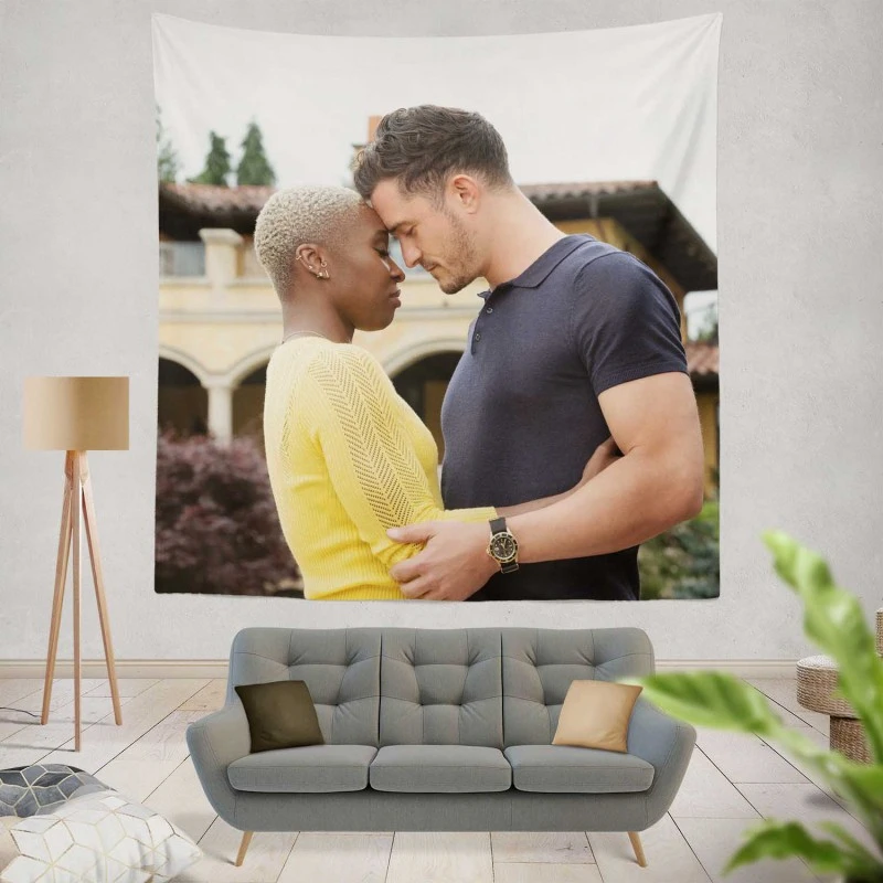 Needle in a Timestack Movie Orlando Bloom Cynthia Erivo Wall Hanging Tapestry