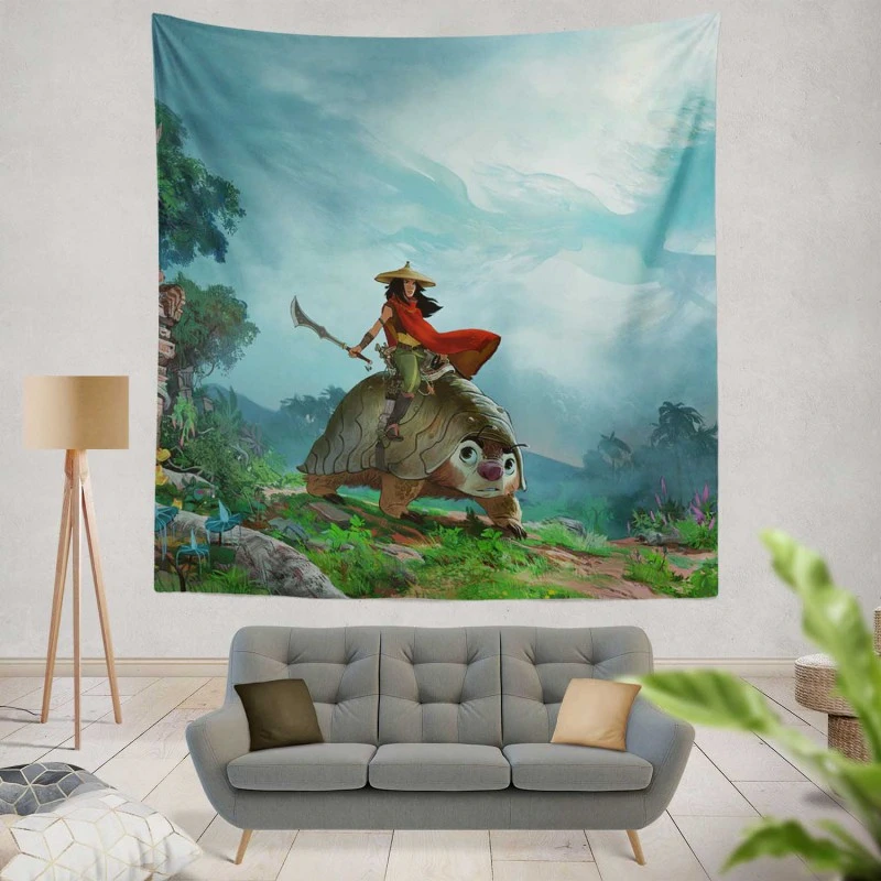 Raya and the Last Dragon Movie Cast Poster Wall Hanging Tapestry