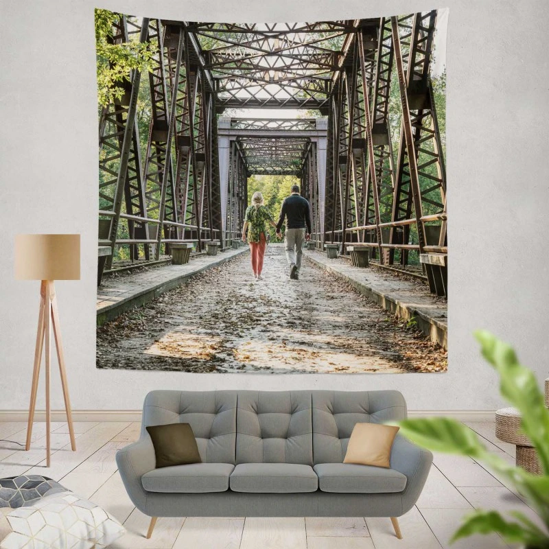 Emily Blunt & John Krasinski in A Quiet Place Part II Movie Wall Hanging Tapestry