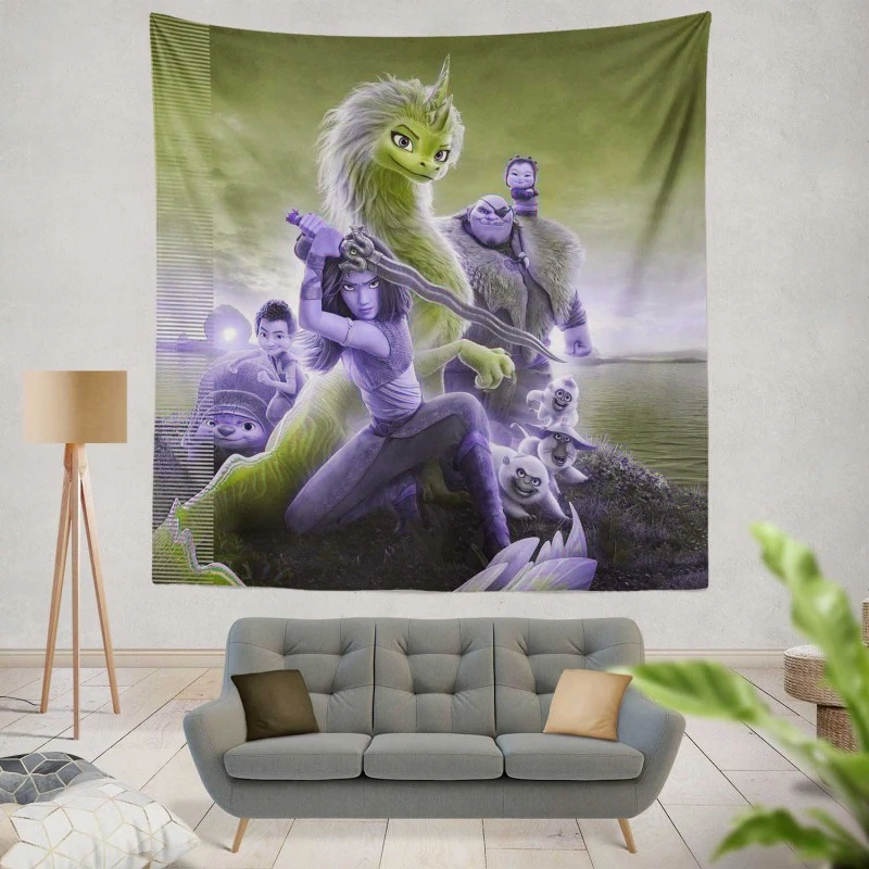 Raya and the Last Dragon Movie Sisu Tuk Tuk Wall Hanging Tapestry