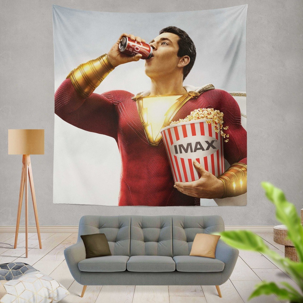 Shazam! Movie DC Comics Zachary Levi Wall Hanging Tapestry