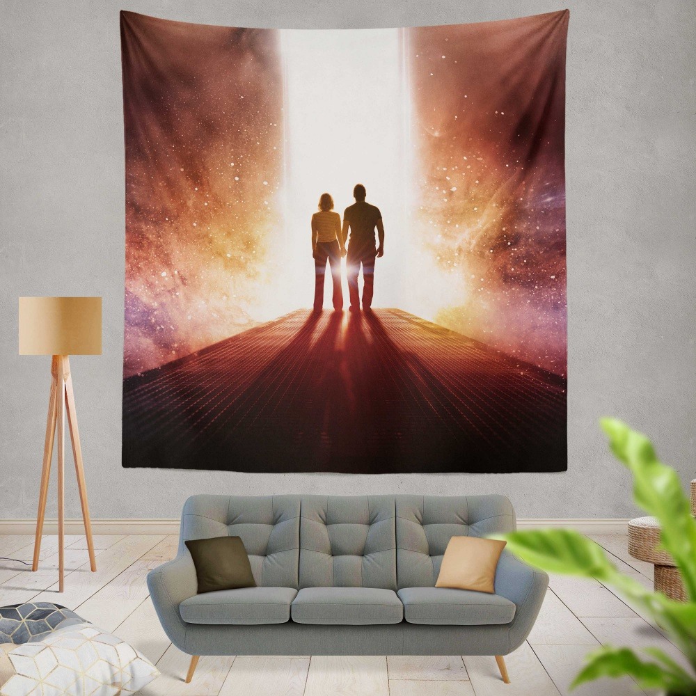 Passengers Movie Chris Pratt Jennifer Lawrence Wall Hanging Tapestry