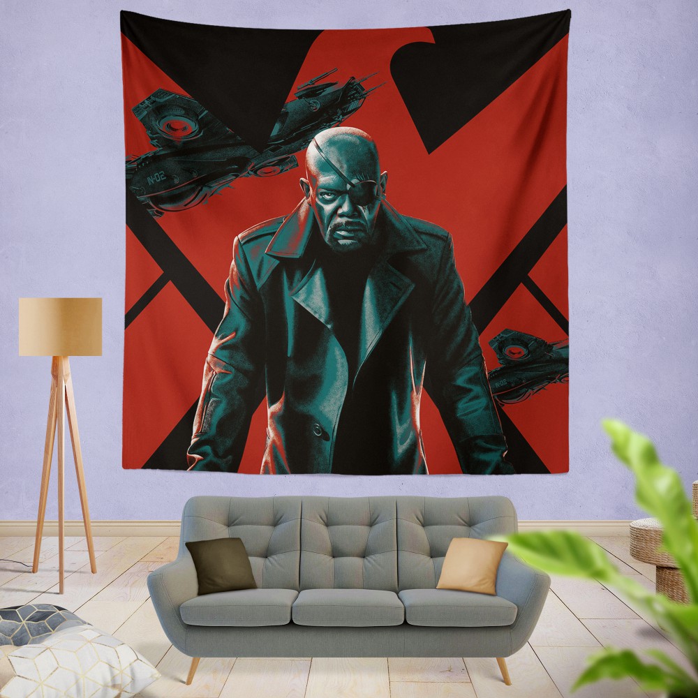 Samuel L Jackson Nick Fury Marvel Comics Wall Hanging Tapestry