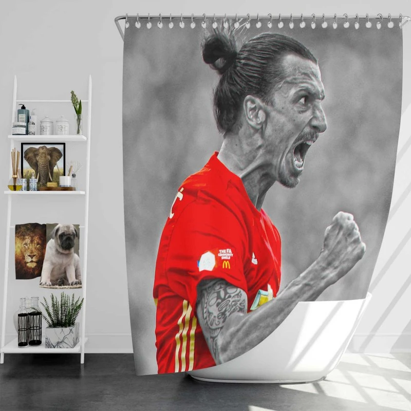 Inspiring Football Zlatan Ibrahimovic Shower Curtain