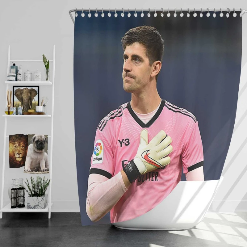 Thibaut Courtois Competitive Uefa Cup Shower Curtain