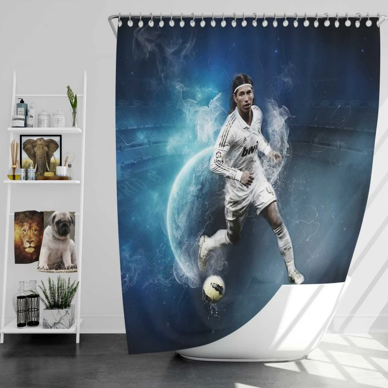Sergio Ramos Copa Del Rey Sports Player Shower Curtain