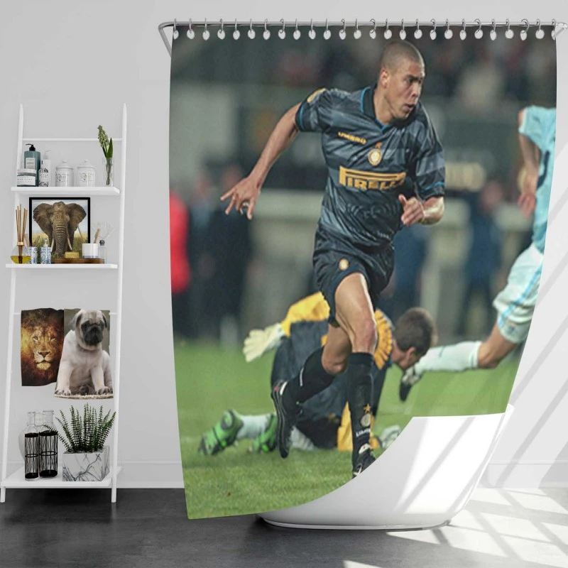 Ronaldo Nazario Inter Milan Shower Curtain