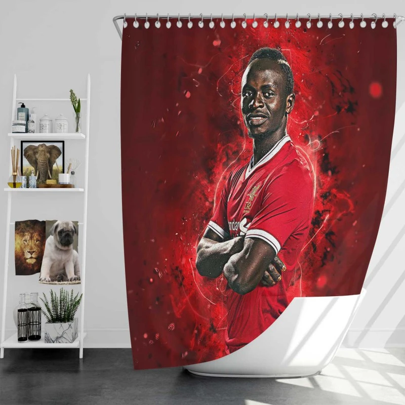 Sadio Mane Extraordinary Football Shower Curtain