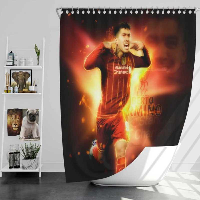 Professional Soccer Player Roberto Firmino Shower Curtain