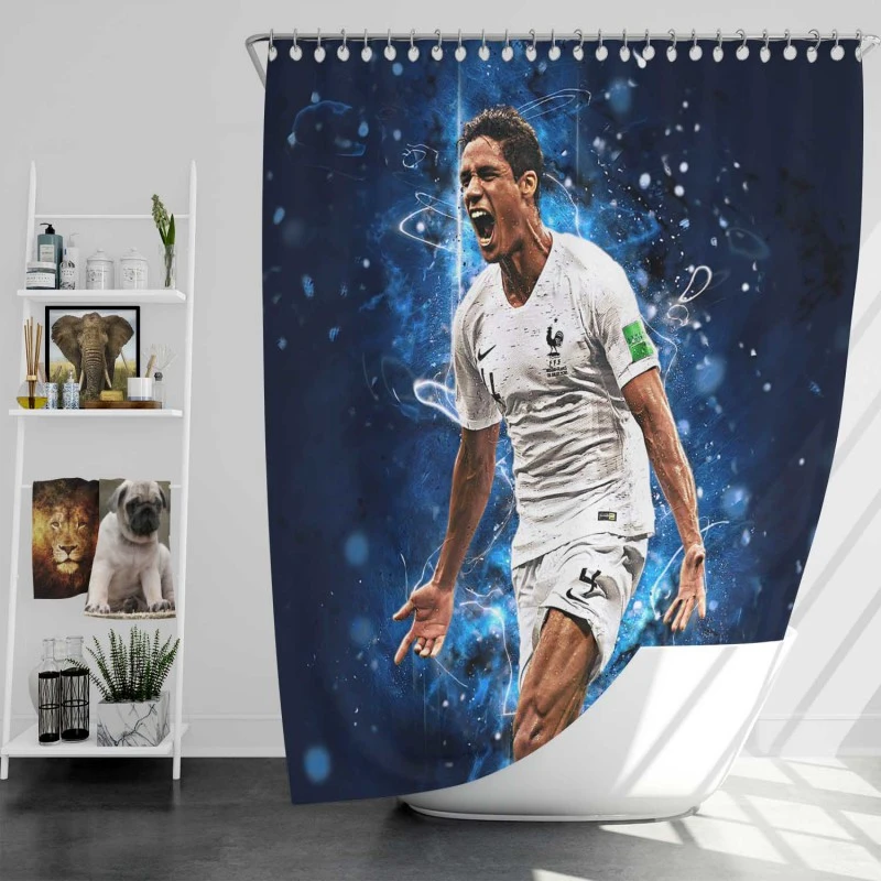 Football Player Raphael Varane France Shower Curtain