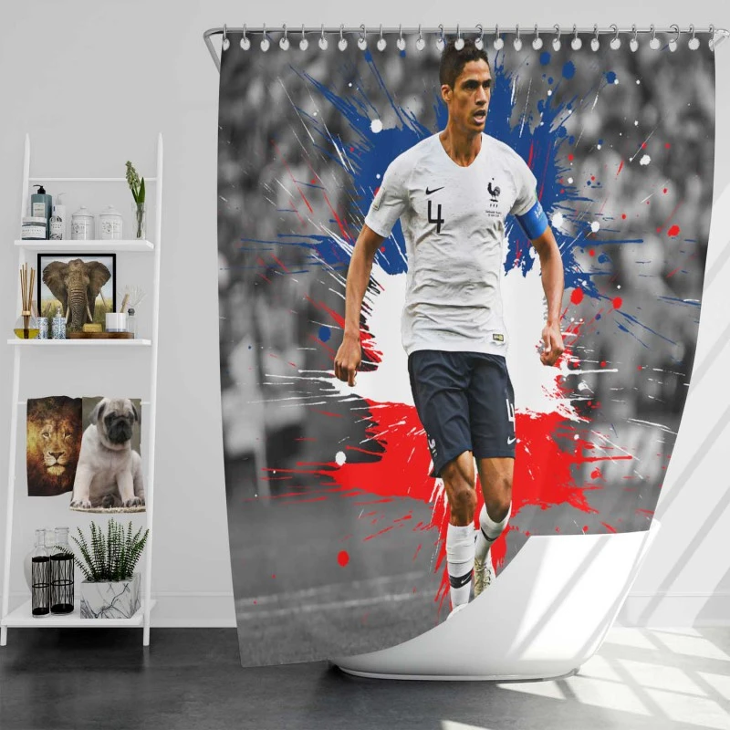 Raphael Varane France Soccer Player Shower Curtain