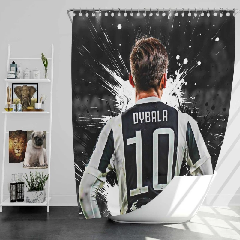 Paulo Dybala Flexible Football Player Shower Curtain