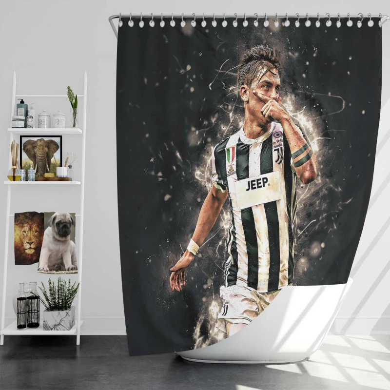 Paulo Bruno Dybala Juventus Star Soccer Player Shower Curtain
