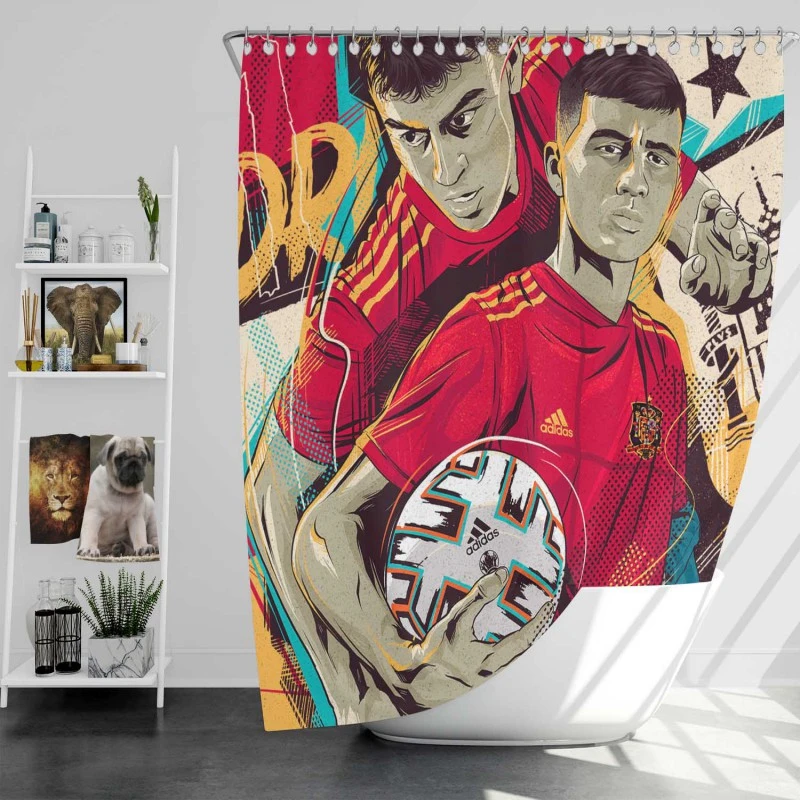 Excellent Spanish Football Player Pedri Shower Curtain