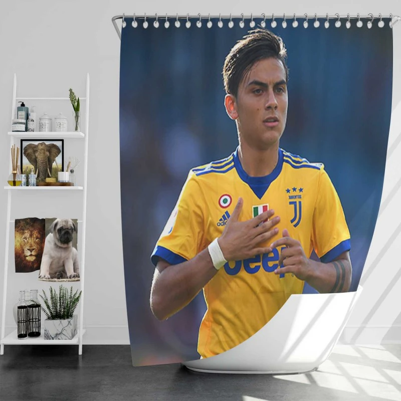 Enduring Juve Football Player Paulo Dybala Shower Curtain