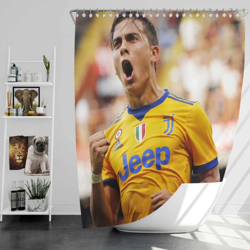 Paulo Bruno Dybala Enthusiastic Sports Player Shower Curtain