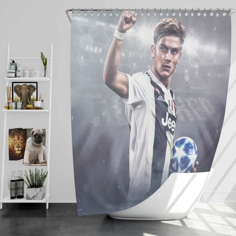 Ethical Football Player Paulo Bruno Dybala Shower Curtain