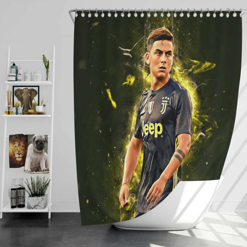 Quick Juve Sports Player Paulo Dybala Shower Curtain