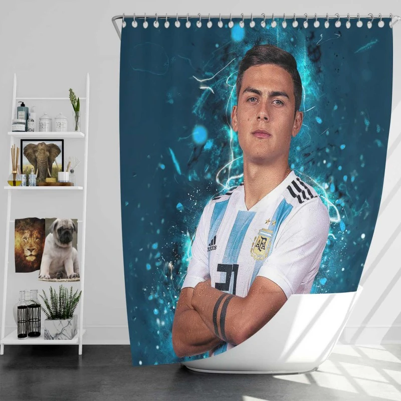 Paulo Bruno Dybala Bustling Footballer Player Shower Curtain