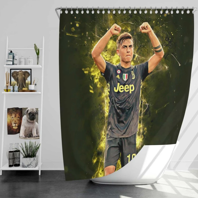 Paulo Bruno Dybala Mercurial Juve Soccer Player Shower Curtain
