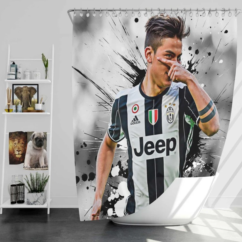 Ready Juve Footballer Player Paulo Dybala Shower Curtain