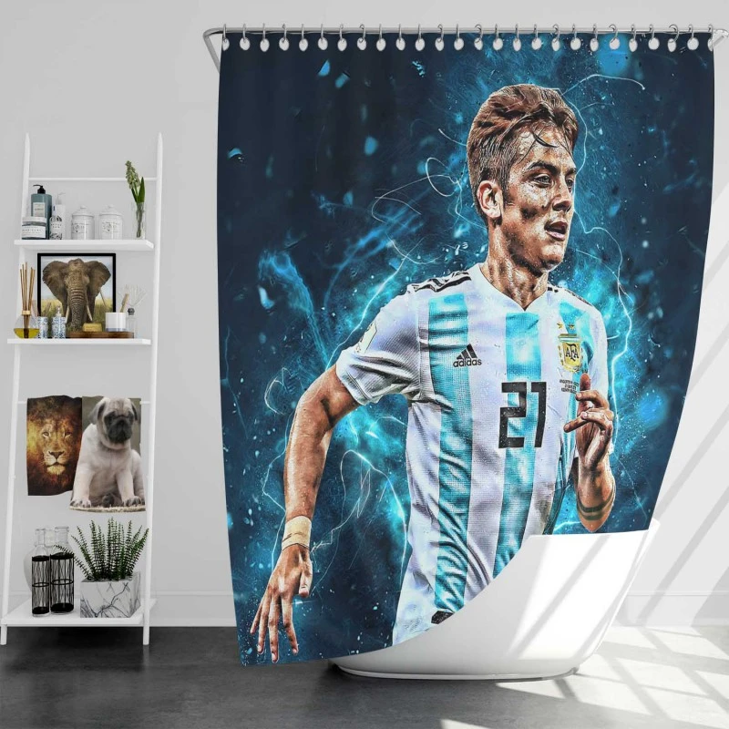 Paulo Dybala Fit Sports Player Shower Curtain