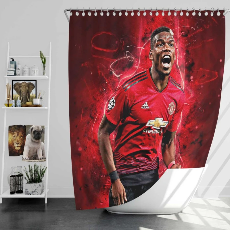 Ethical Football Player Paul Pogba Shower Curtain