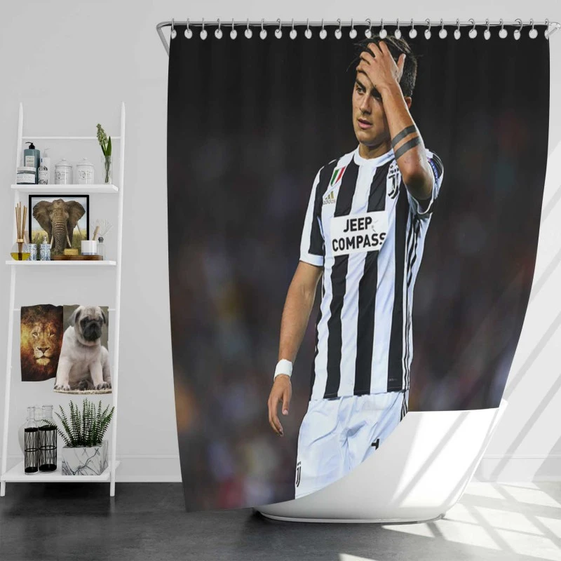 Paulo Dybala Committed Sports Player Shower Curtain