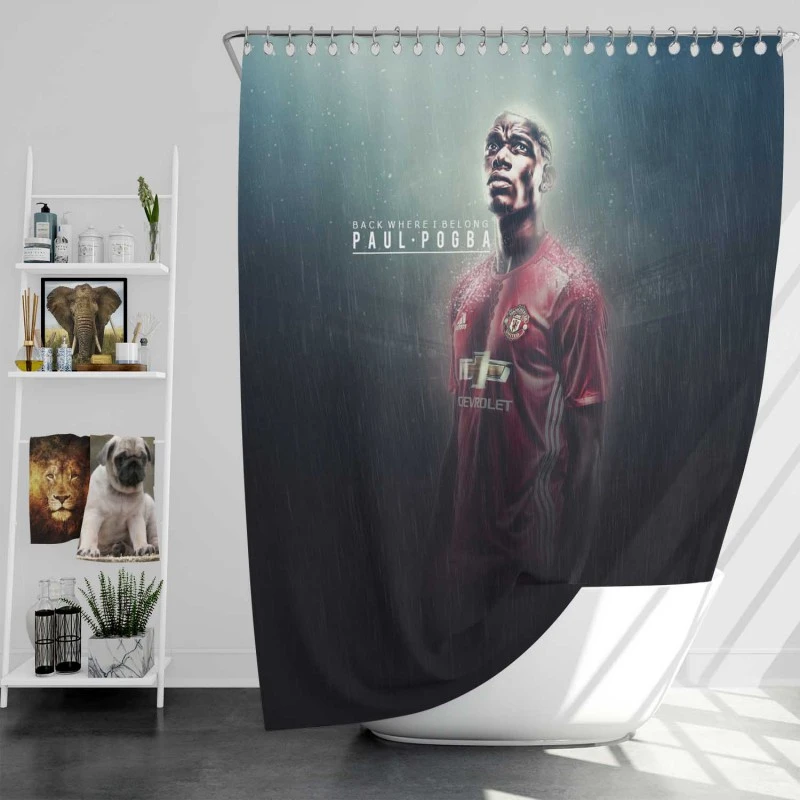 Fa Cup Football Player Paul Pogba Shower Curtain