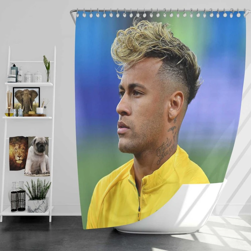 Neymar Dependable Brazil Sports Player Shower Curtain