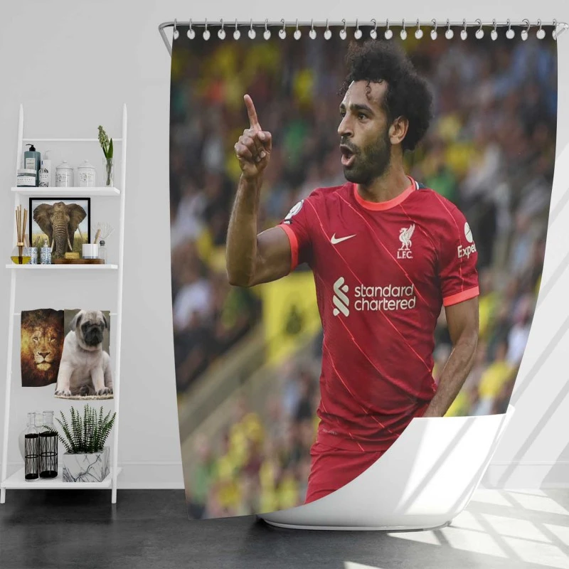 Fa Cup Football Player Mohamed Salah Shower Curtain