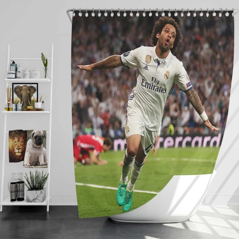 Committed Sports Player Marcelo Vieira Shower Curtain