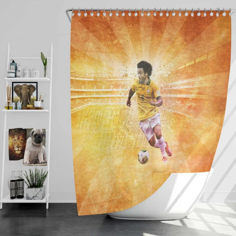 Fifpro World Xi Football Player Marcelo Vieira Shower Curtain