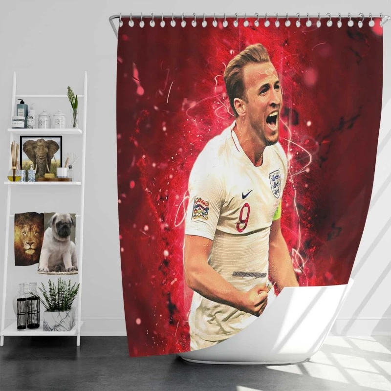 Populer England Player Harry Edward Kane Shower Curtain