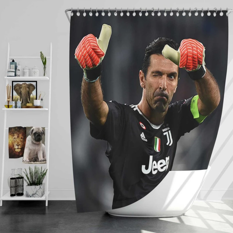 Gianluigi Buffon Excellent Juventus Goalkeeper Shower Curtain