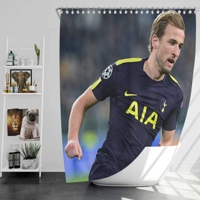 Classic Football Player Harry Kane Shower Curtain