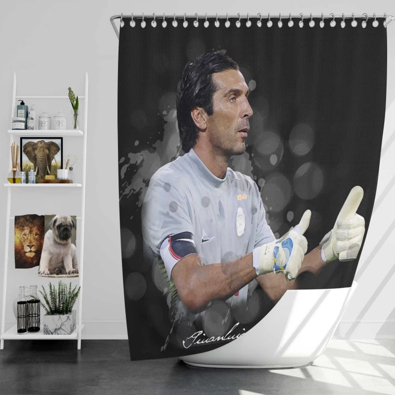 Gigi Buffon Popular Juve Football Player Shower Curtain