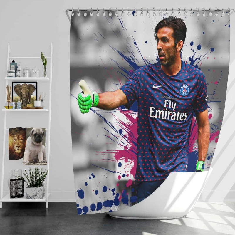 Gigi Buffon Top Ranked Psg Football Player Shower Curtain