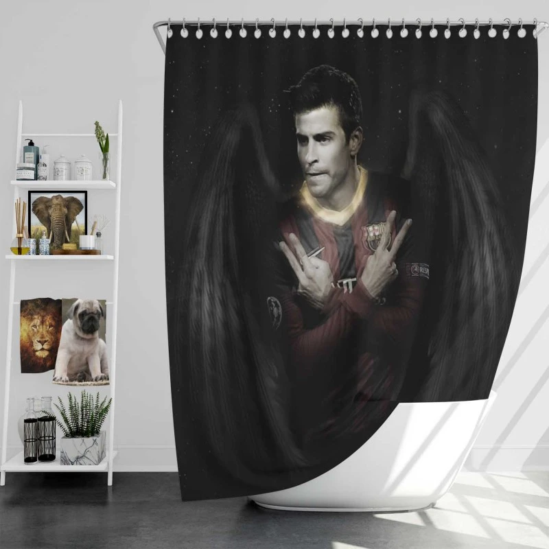 Gerard Pique Barcelona Professional Football Player Shower Curtain