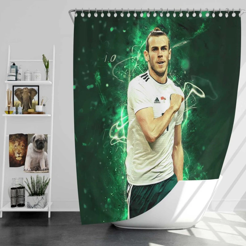 Gareth Frank Bale Wales Football Player Shower Curtain