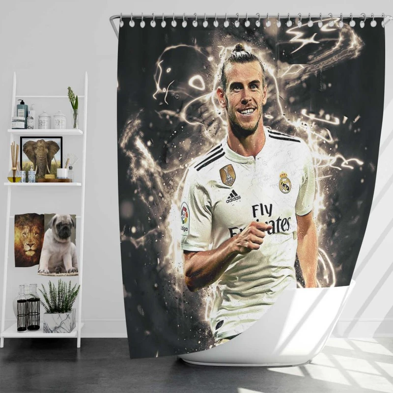 Gareth Frank Bale Real Madrid Football Player Shower Curtain