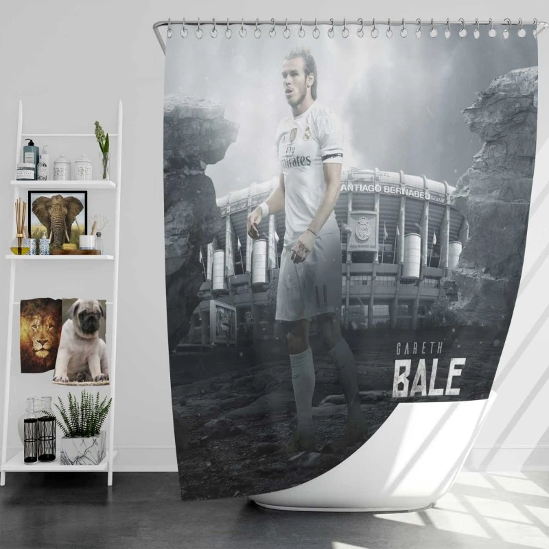 Gareth Bale Uefa Champions League Player Shower Curtain