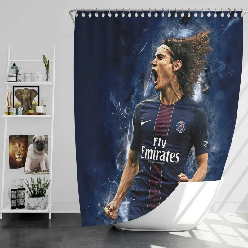 Edinson Cavani Classic Psg Football Player Shower Curtain