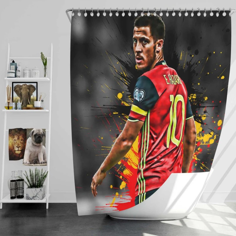 Eden Hazard Top Ranked Football Player Shower Curtain