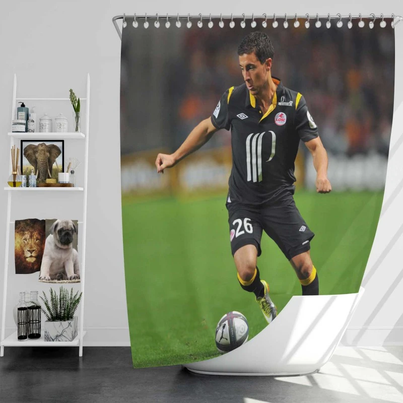 Eden Hazard Losc Lille Football Player Shower Curtain