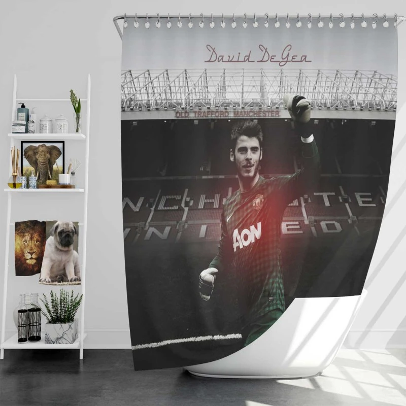 David De Gea Exciting Spanish Football Player Shower Curtain