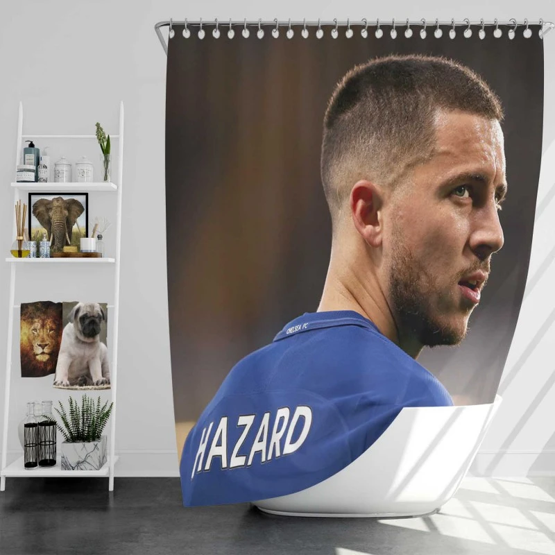 Eden Hazard Awesome Captain In Belgium Shower Curtain
