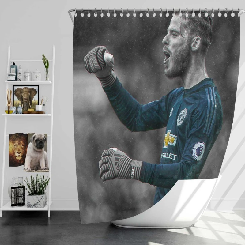 David De Gea Professional Spanish Football Player Shower Curtain